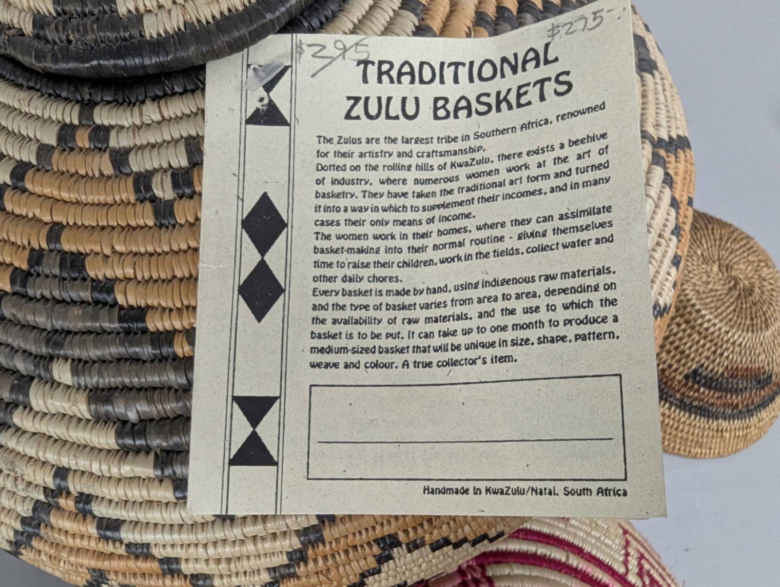 Handwoven African Baskets Including Lidded and Open Designs - 9