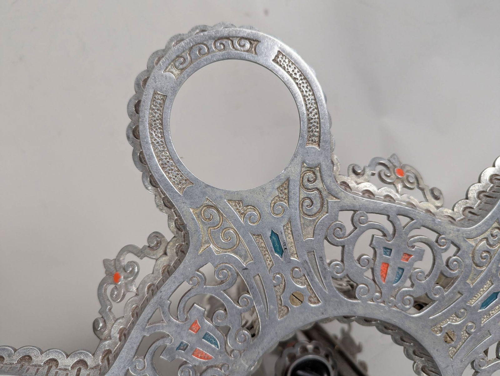 Art Deco Markel Nickel-Plated 5-Light Chandelier Frame with Ceiling Canopy - 6