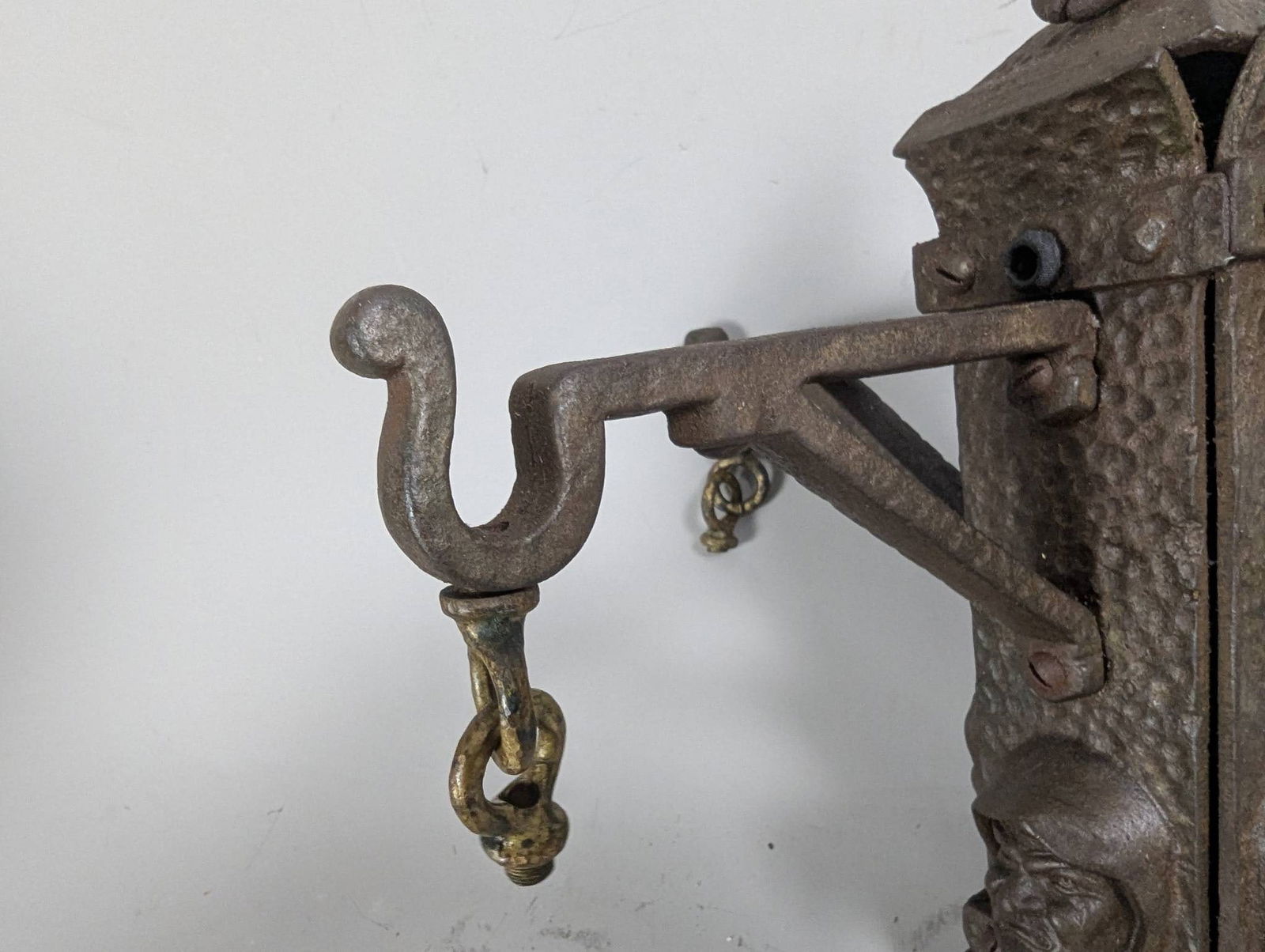 Antique Metal Castle Keep Medieval Renaissance Candle Lamp Light Fixture - 4