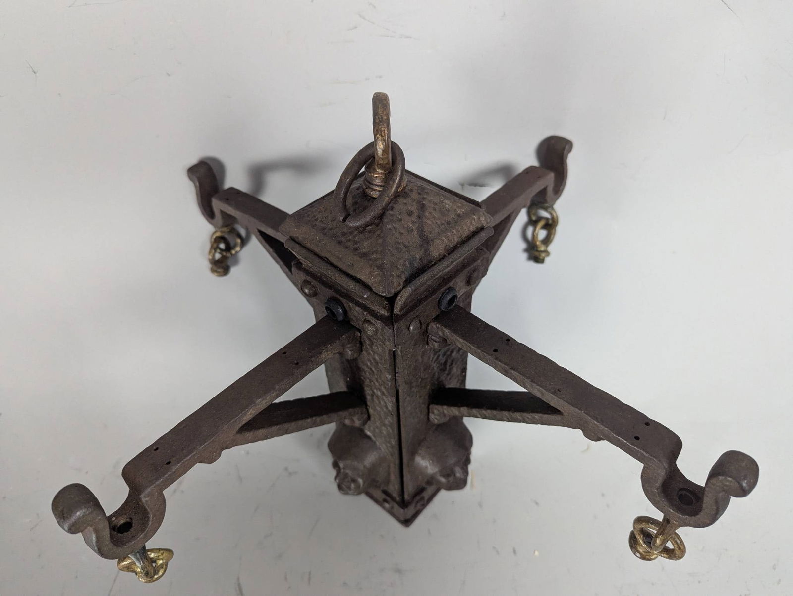 Antique Metal Castle Keep Medieval Renaissance Candle Lamp Light Fixture - 5