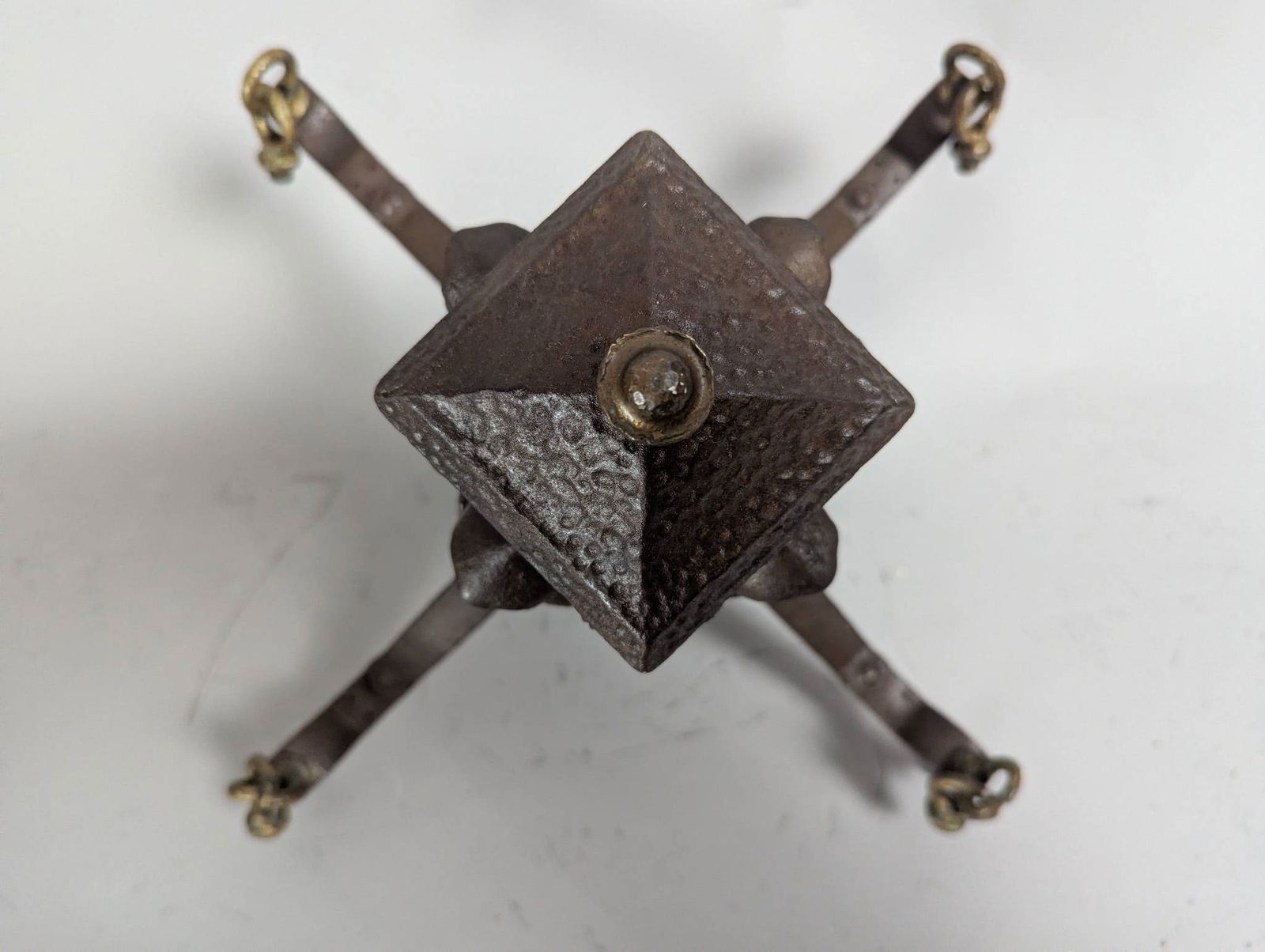 Antique Metal Castle Keep Medieval Renaissance Candle Lamp Light Fixture - 6