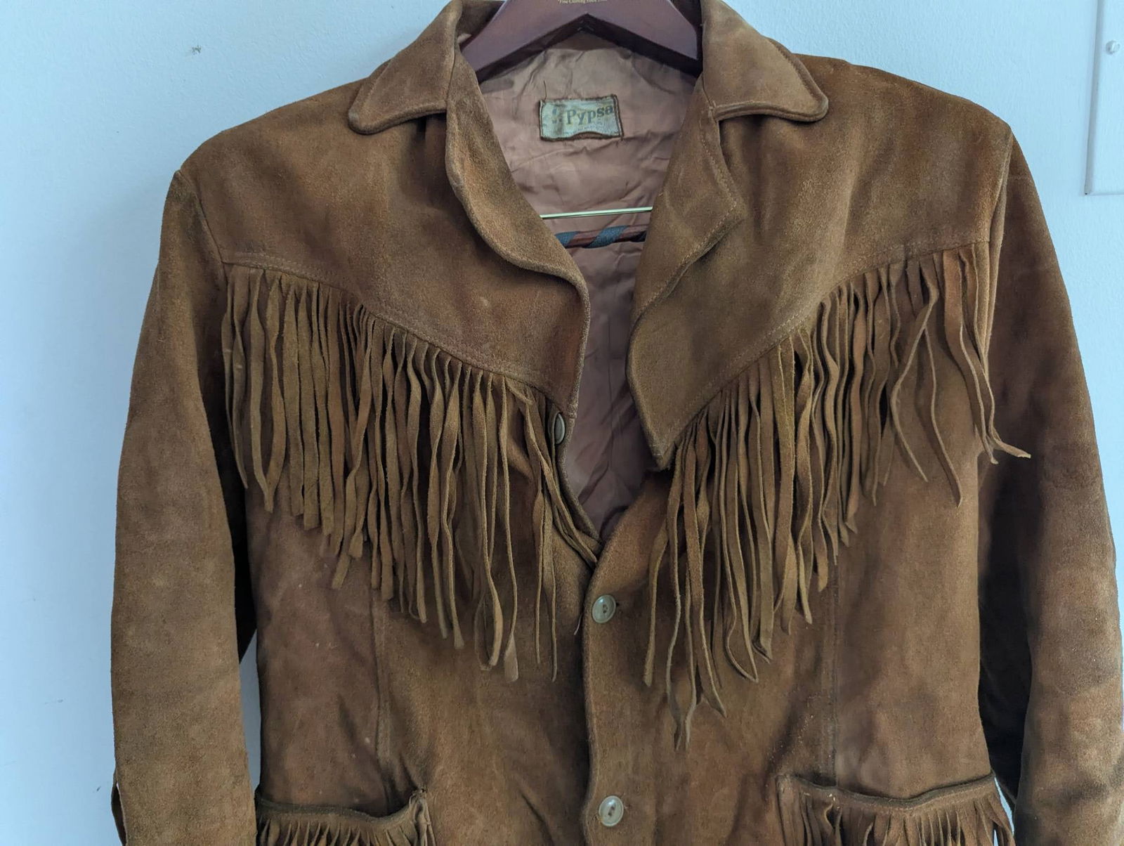 Vintage Brown Suede Fringe Western Jacket Likely from the 1960s or 1970s - 3
