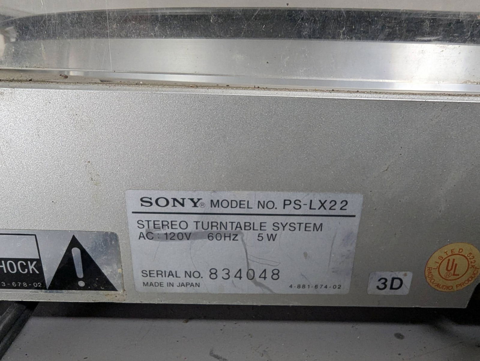 Sony PS-LX22 Stereo Turntable System - 8