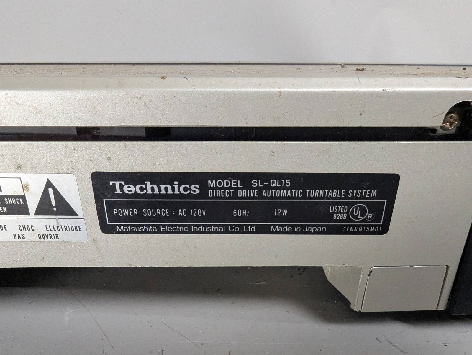 Technics SL-Q15 Direct Drive Automatic Turntable System - 9