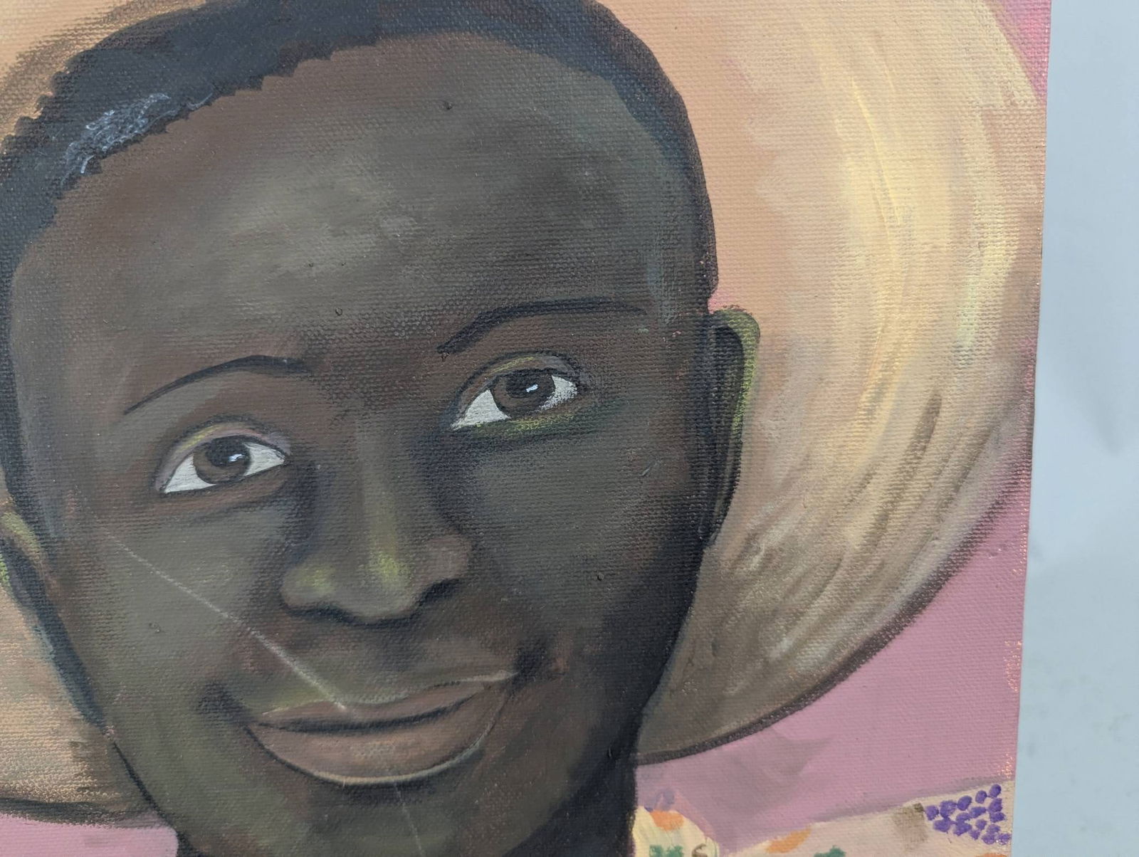 Painting of a Man in a Straw Hat by Sheehan - 5