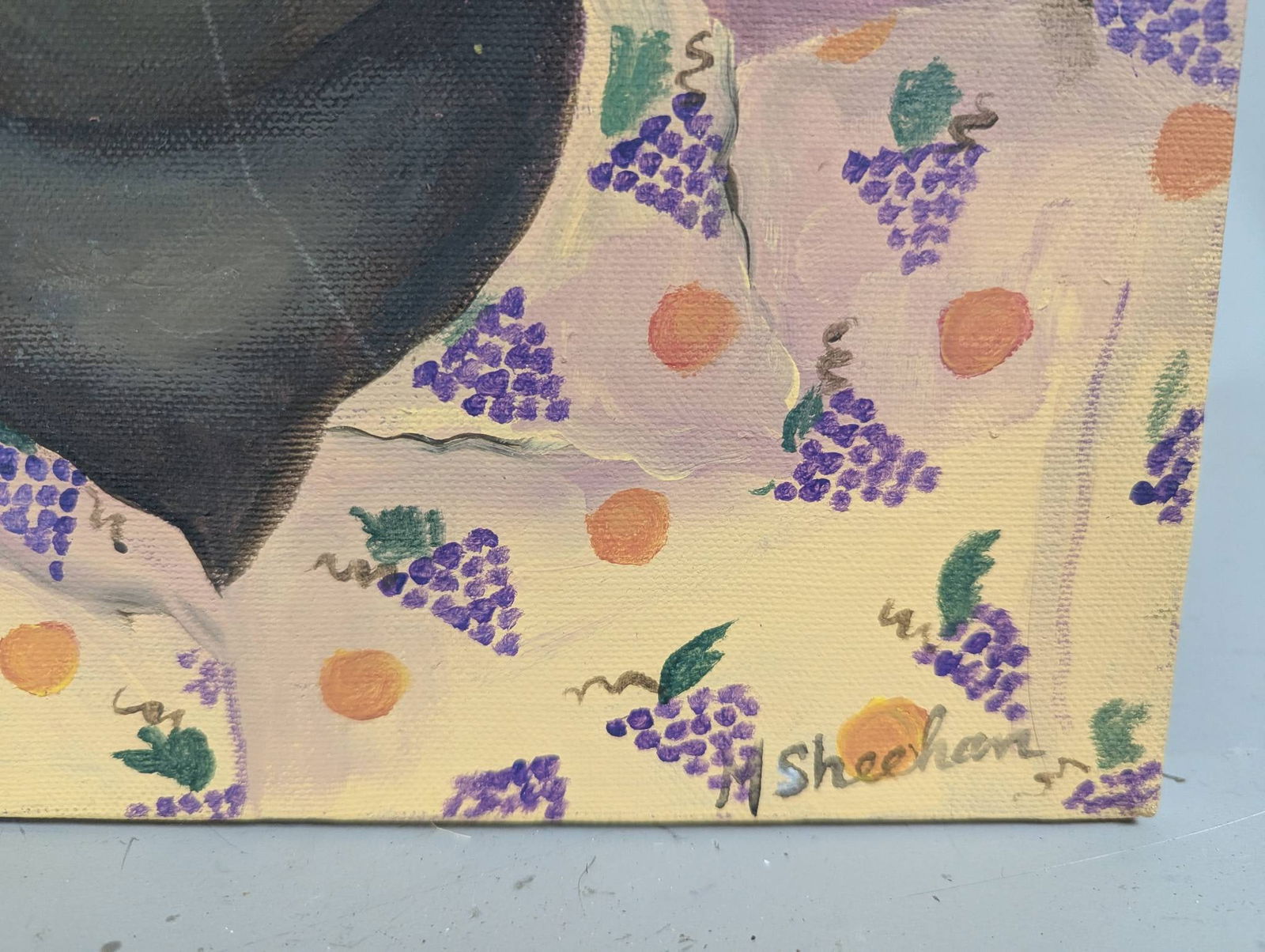 Painting of a Man in a Straw Hat by Sheehan - 7