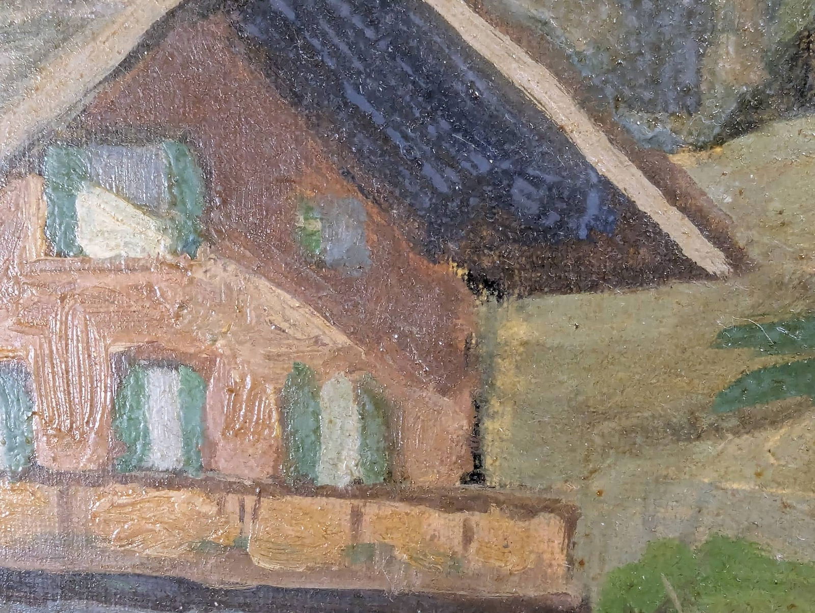 Oil Painting of Alpine Chalet by Laura J K Walz - 10