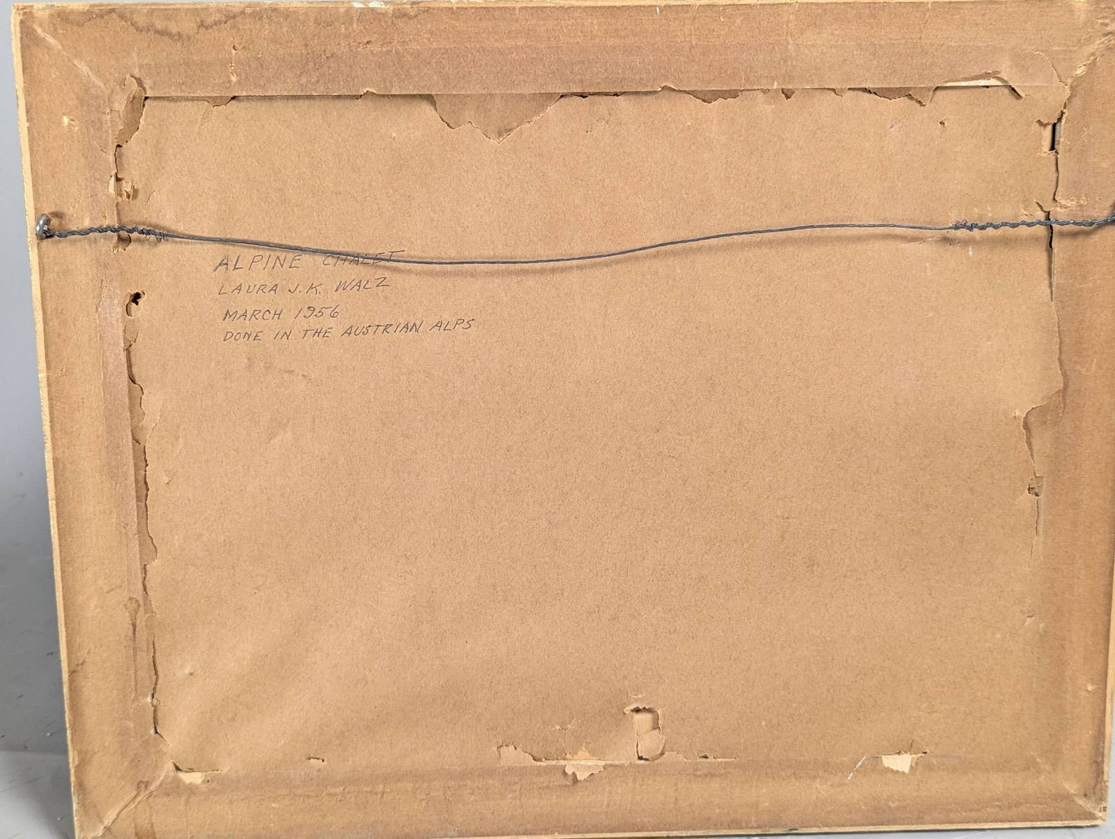 Oil Painting of Alpine Chalet by Laura J K Walz - 11