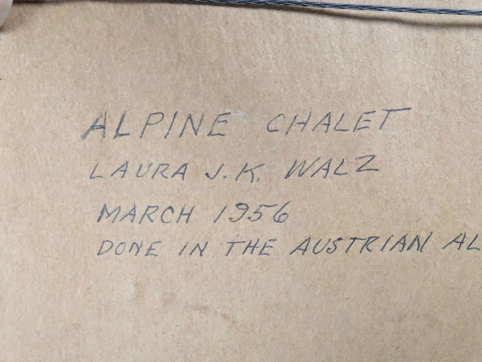 Oil Painting of Alpine Chalet by Laura J K Walz - 13