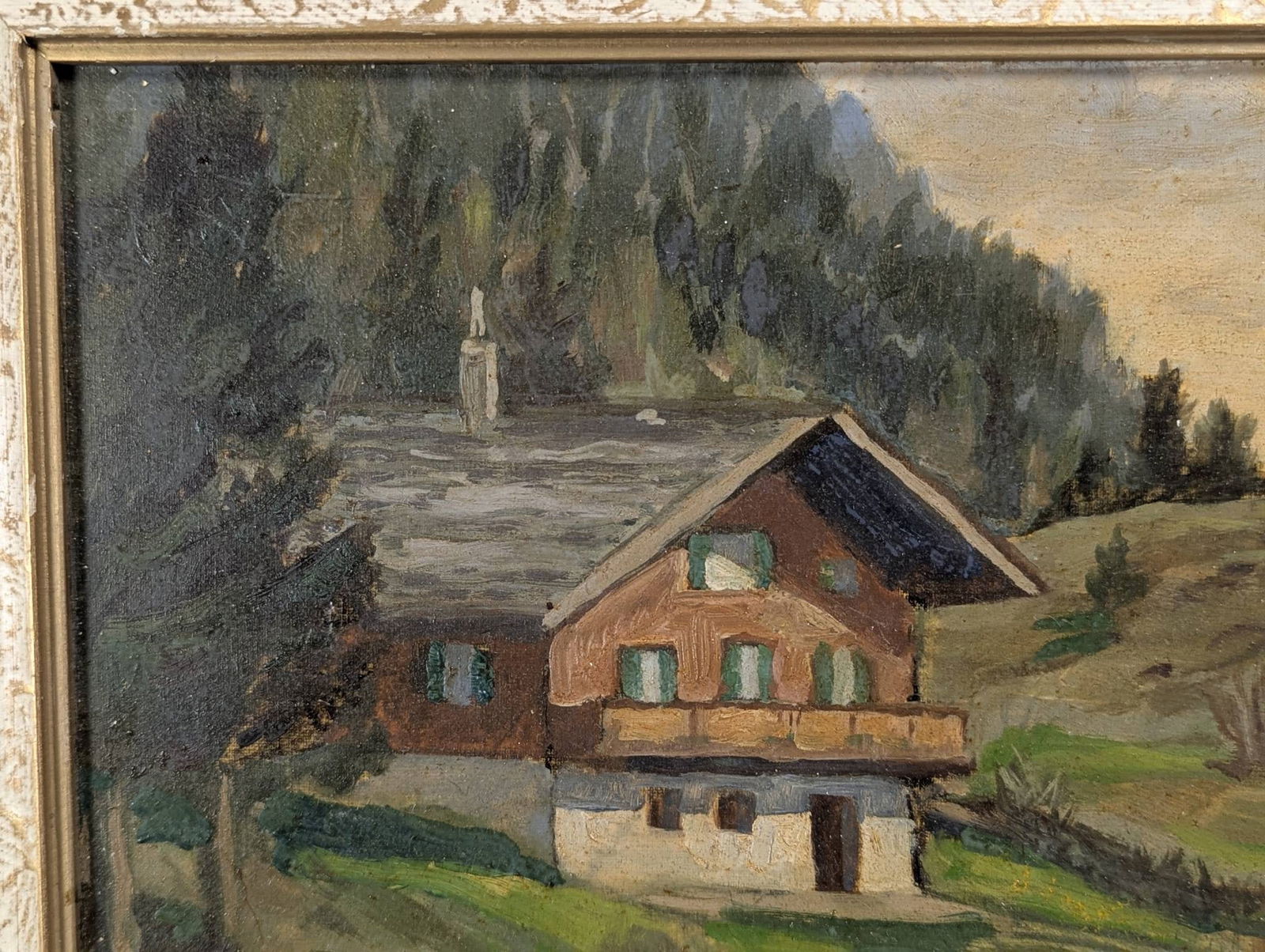 Oil Painting of Alpine Chalet by Laura J K Walz - 3