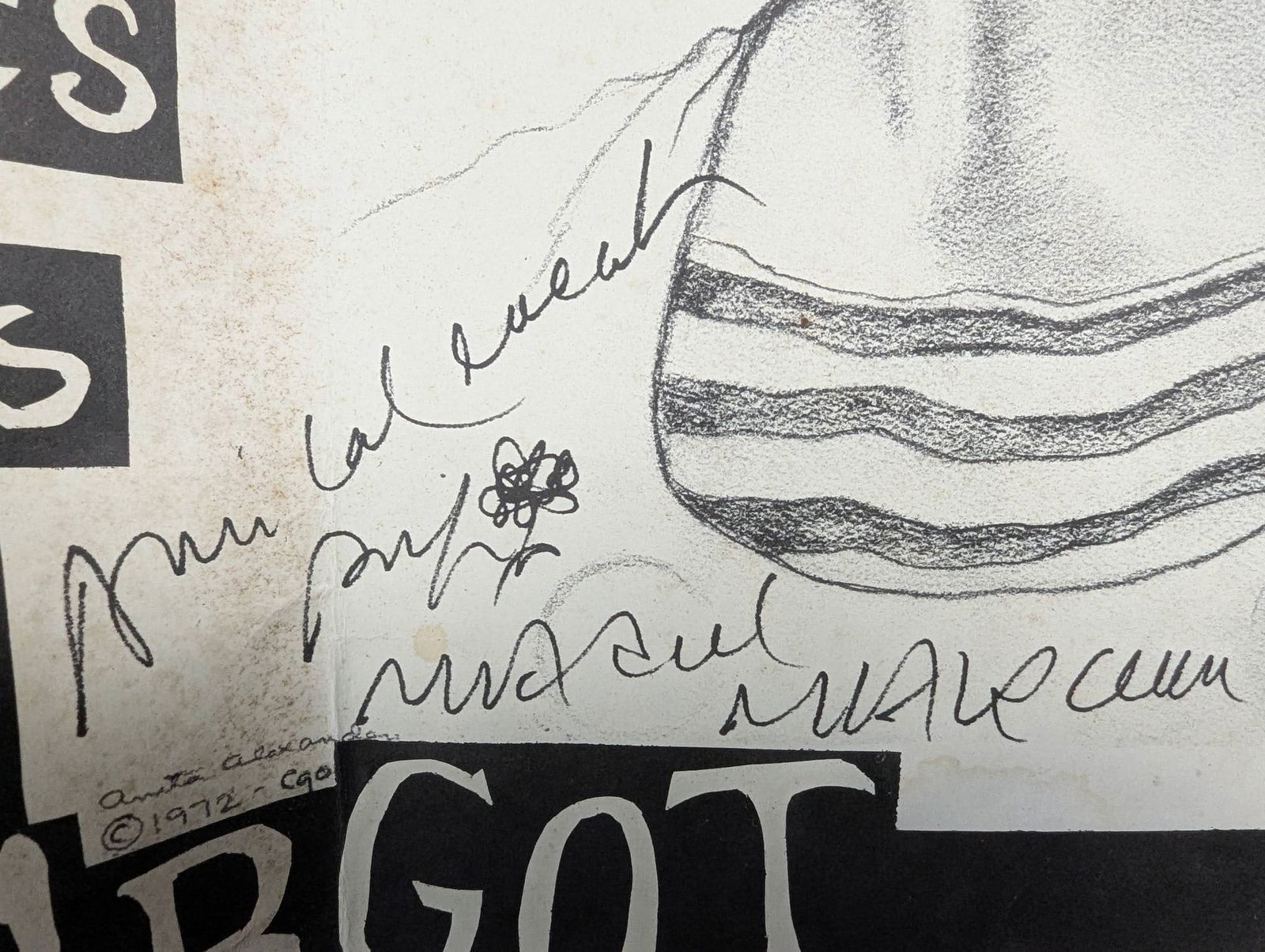 1972 Marcel Marceau Poster Hand-Signed Advertising Lâ€™Escargot Chicago Visit - 8