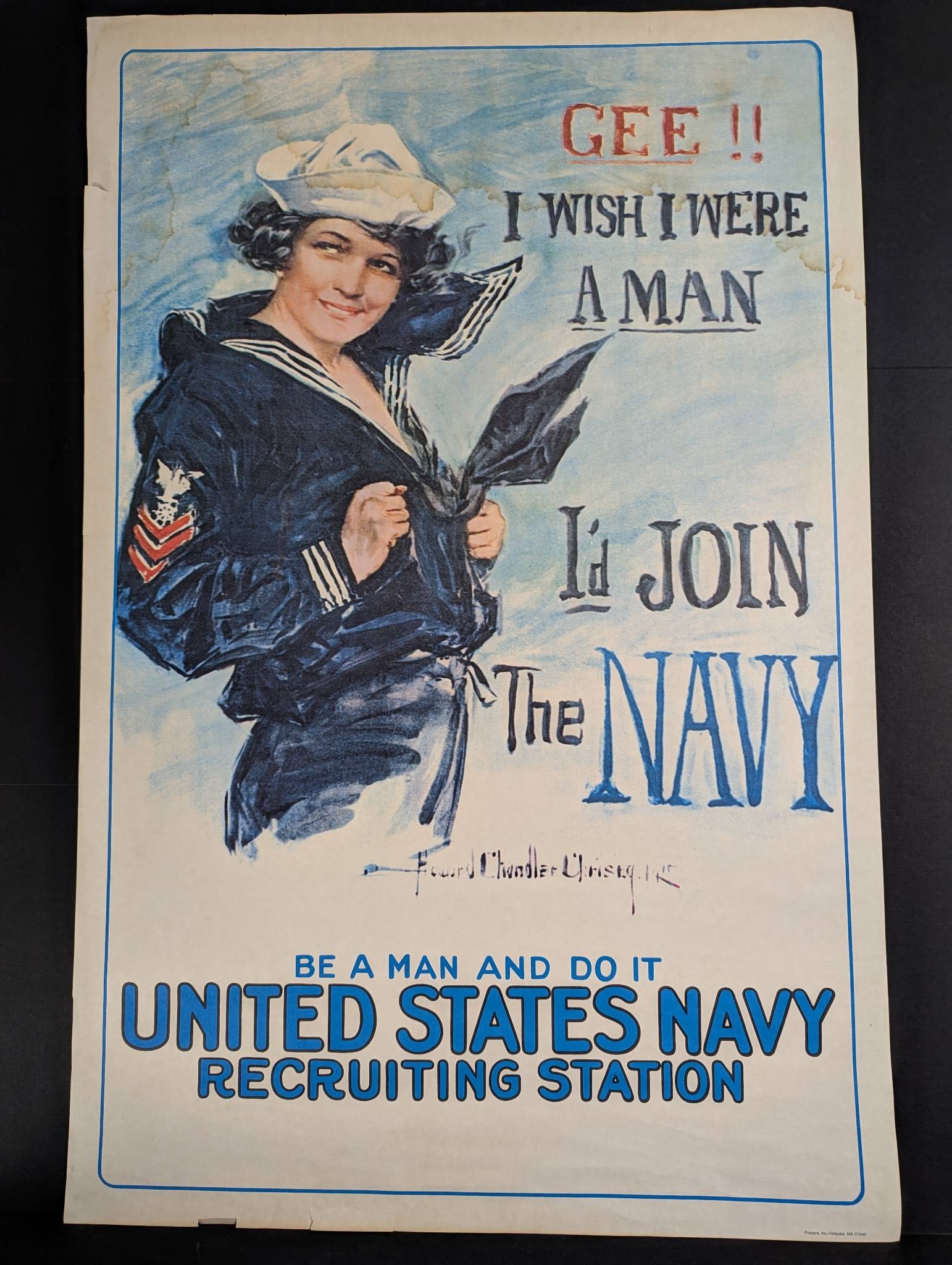 World War I U.S. Navy Recruitment Poster by Howard Chandler Christy (1 of 11)