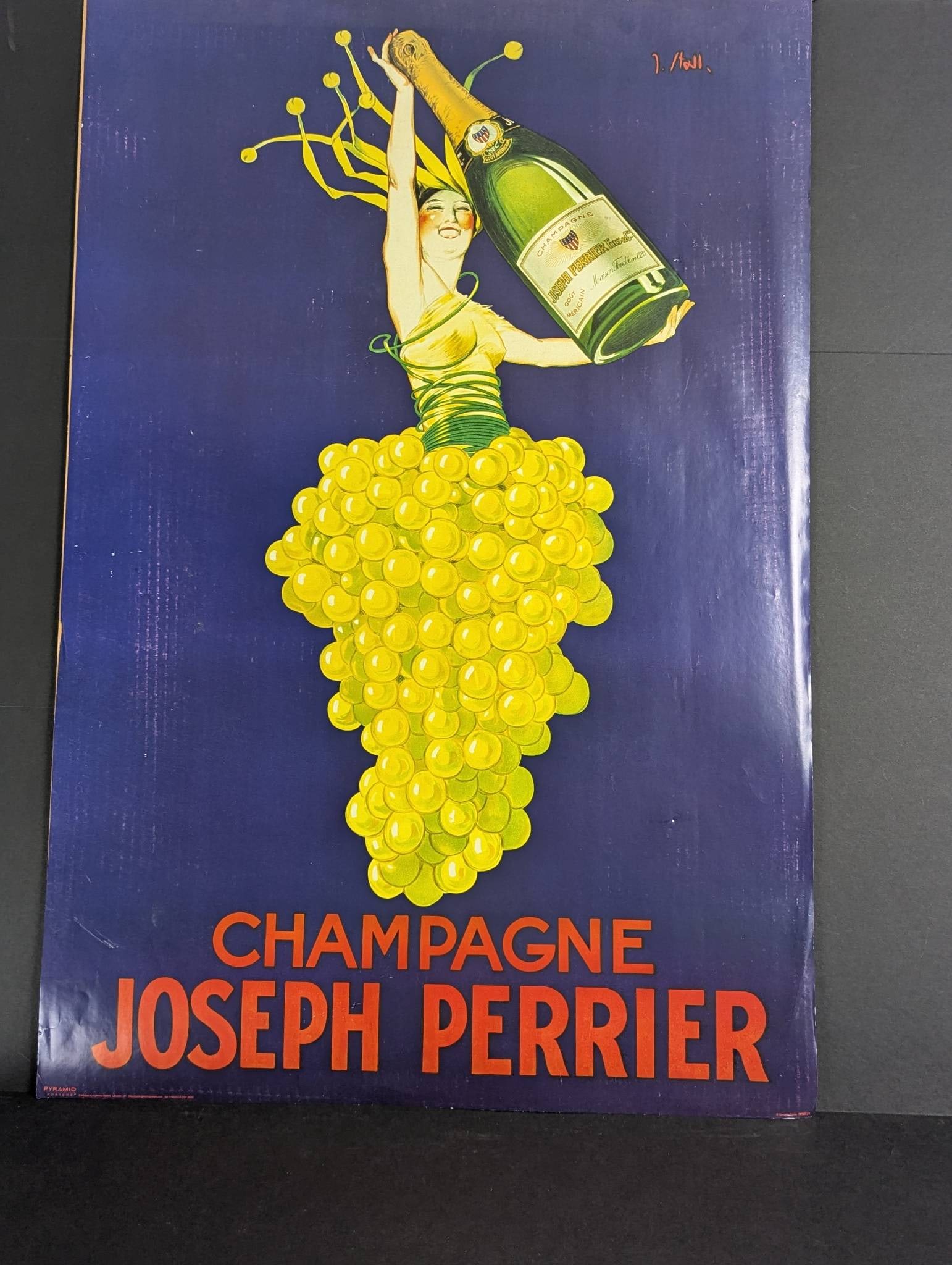 Vintage Advertising Poster for Champagne Joseph Perrier by J. Stall (1 of 9)