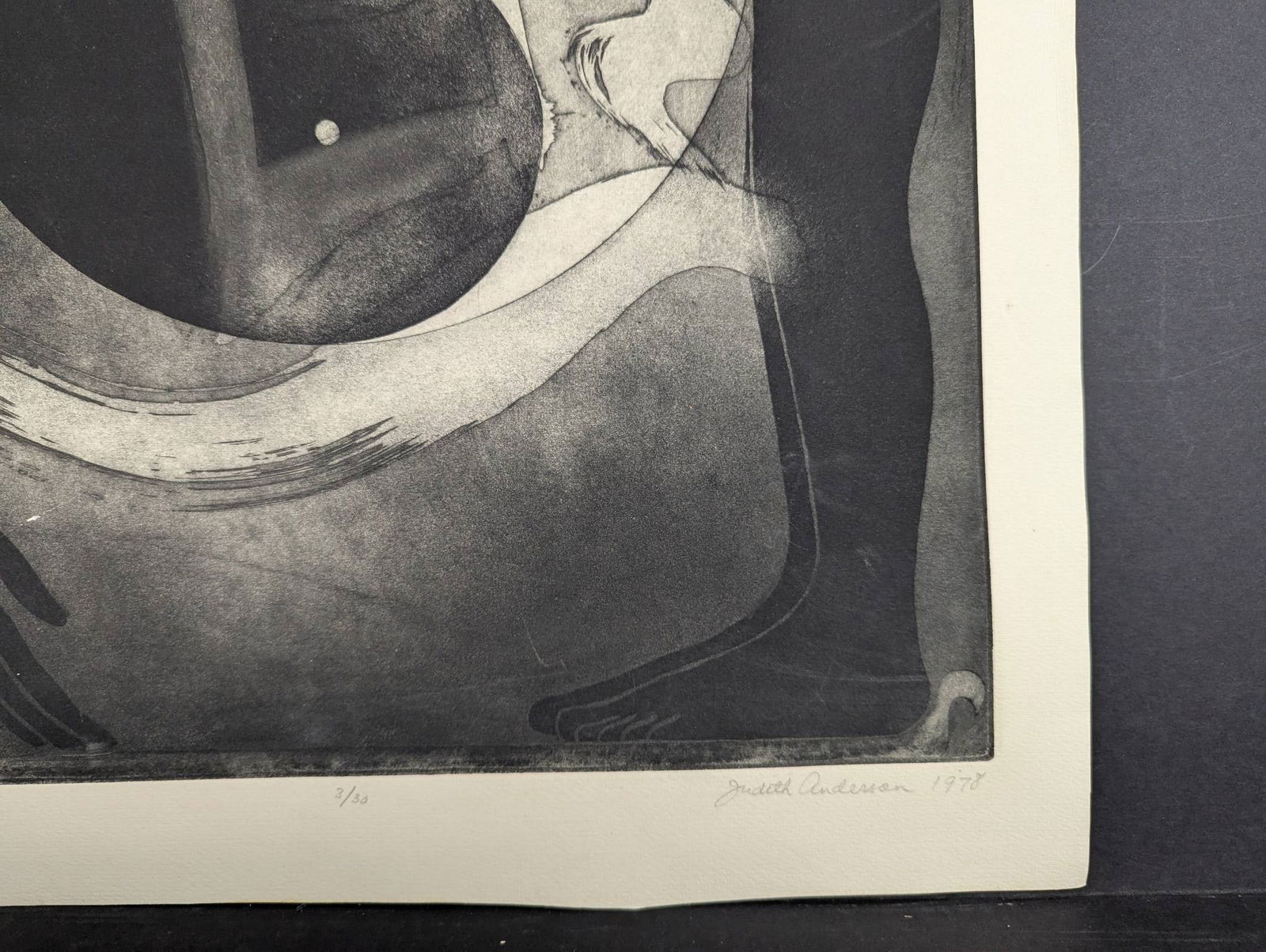 Etching Titled Flowing by Judith Anderson Dated 1978 - 7
