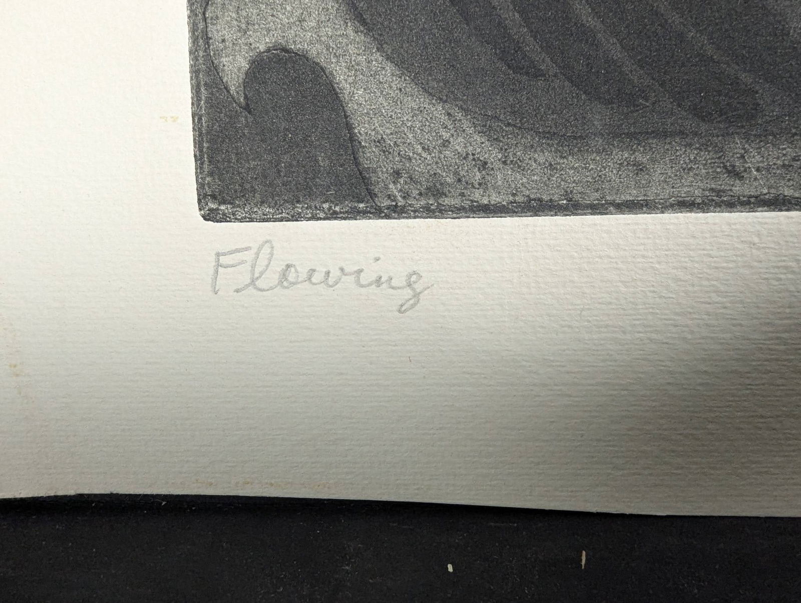 Etching Titled Flowing by Judith Anderson Dated 1978 - 8