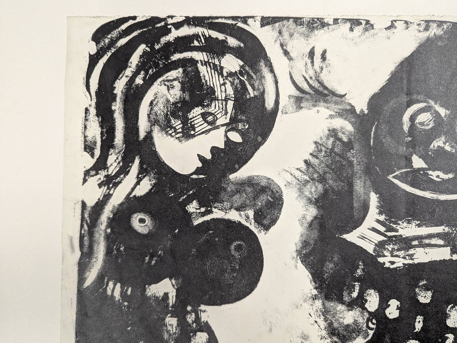 Joan Miro Style Lithograph Marked J Annonay of Abstract Forms - 3