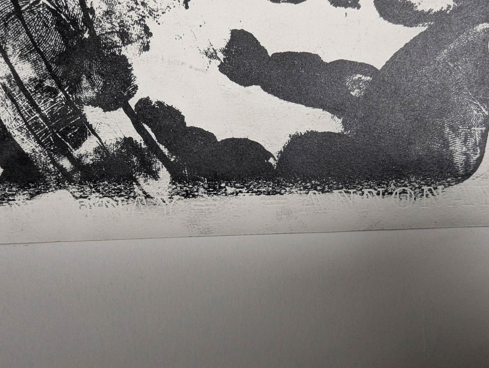 Joan Miro Style Lithograph Marked J Annonay of Abstract Forms - 9