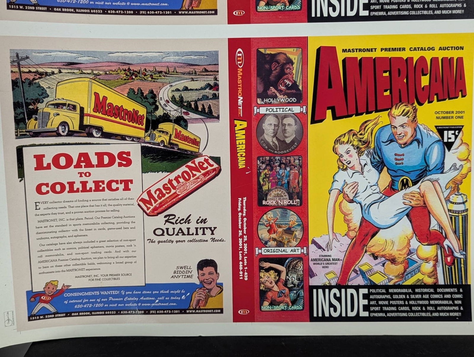 Printer Proof Sheet for MastroNet Auction Catalog and 1963 Topps Trading Card Wrappers - 2