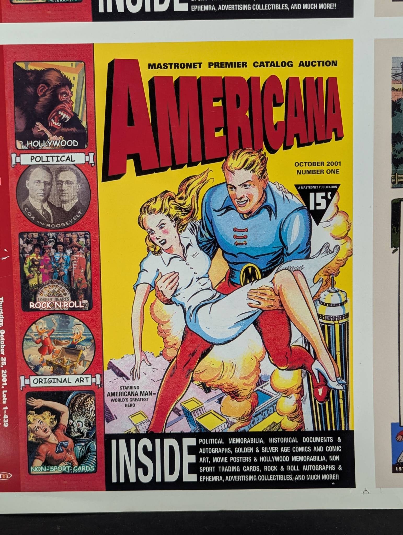 Printer Proof Sheet for MastroNet Auction Catalog and 1963 Topps Trading Card Wrappers - 4