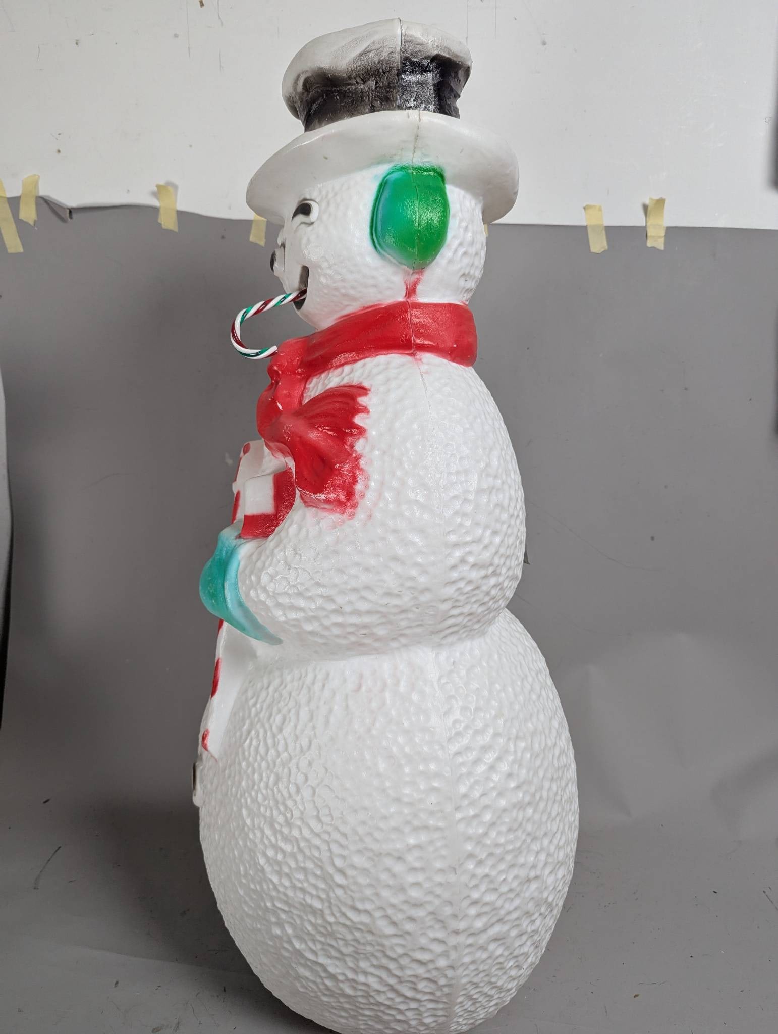 Union Products Dimpled Snowman Blow Mold Lighted Christmas Decoration - 5