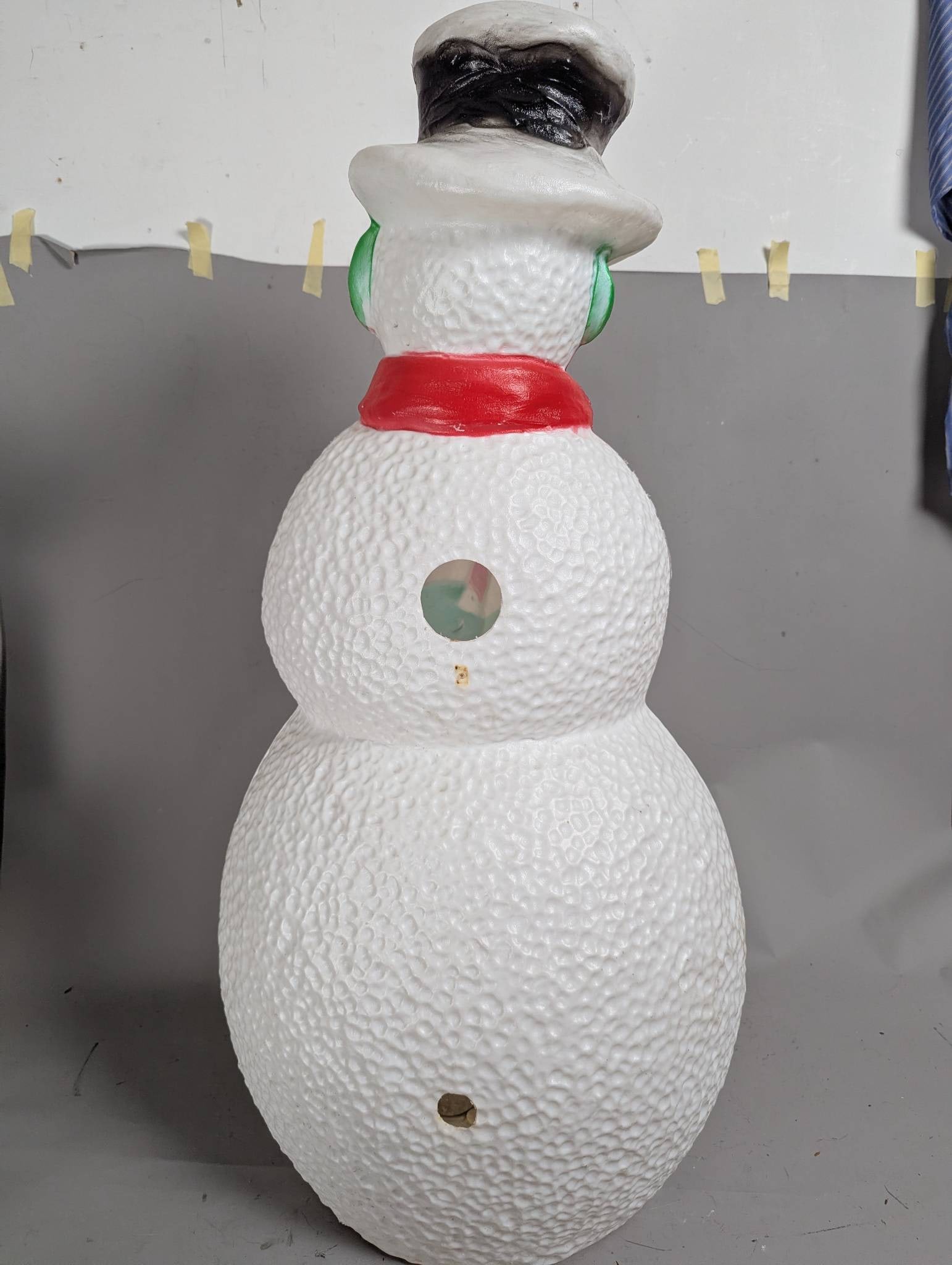 Union Products Dimpled Snowman Blow Mold Lighted Christmas Decoration - 6