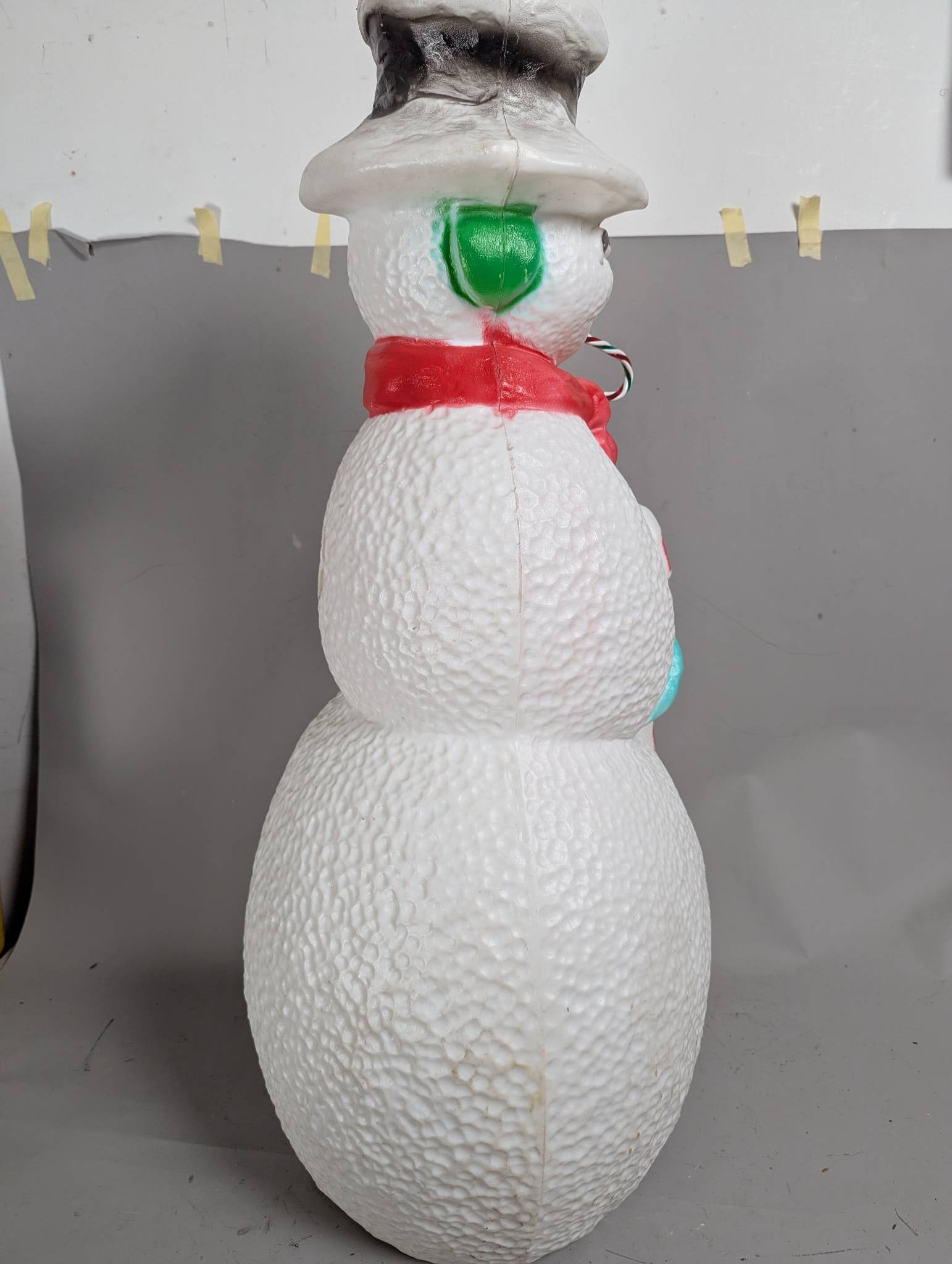 Union Products Dimpled Snowman Blow Mold Lighted Christmas Decoration - 7