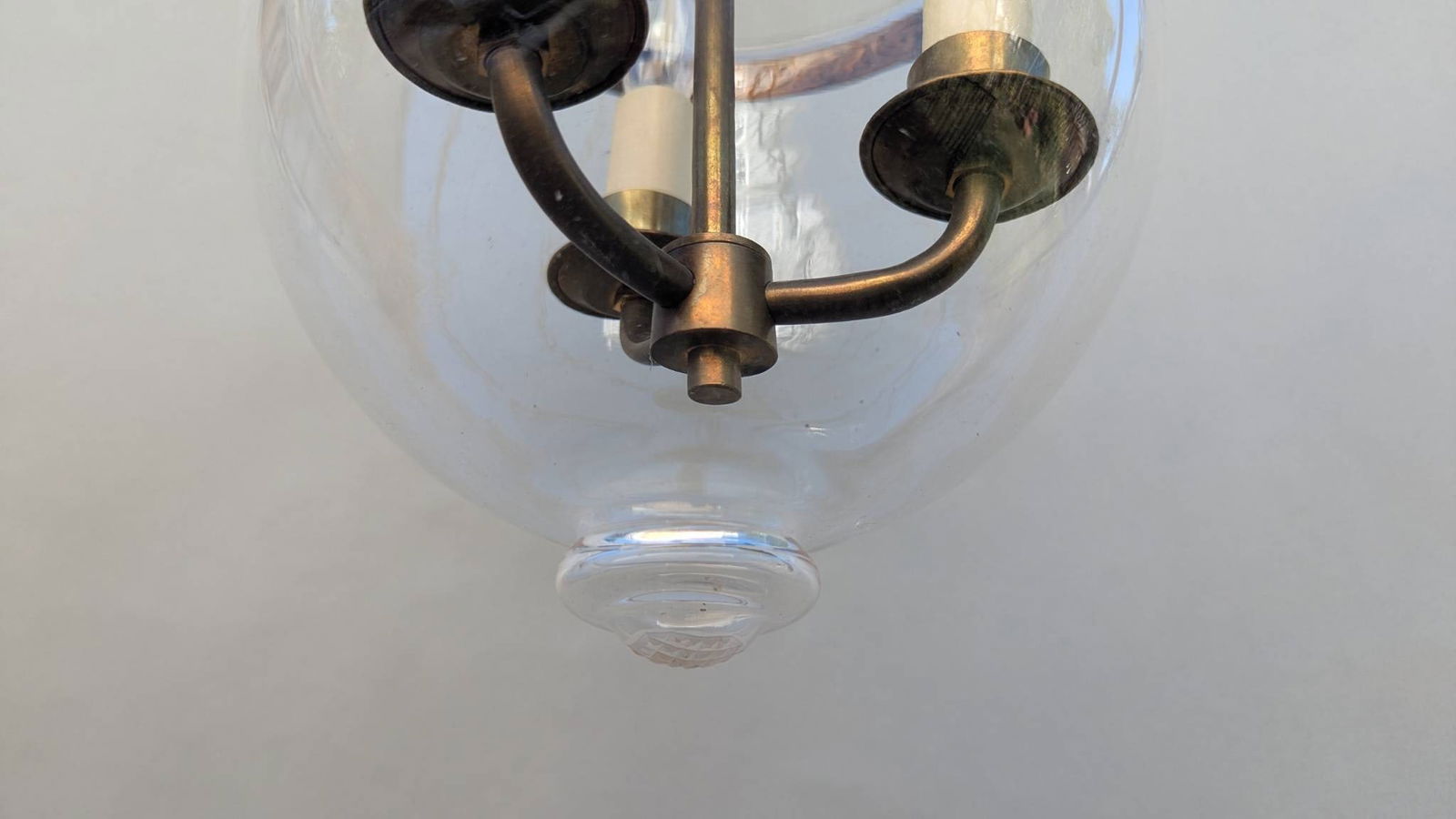 Vaughan Petite Bell Jar Blown Glass Lantern Pendent Fixture - 6