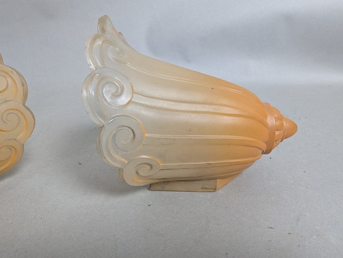 Art Deco Slip Shade Sconce Covers Set of Four Antique Lighting - 3