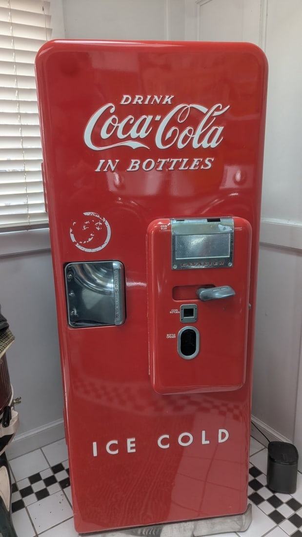 Vintage Cavalier Coca-Cola Vending Machine Model 51 Classic Collectible: **Important** Please read below description on how to avoid high shipping costs. Introducing a Cavalier Coca-Cola Vending Machine Model 51. This item features an old restoration and is in working orde