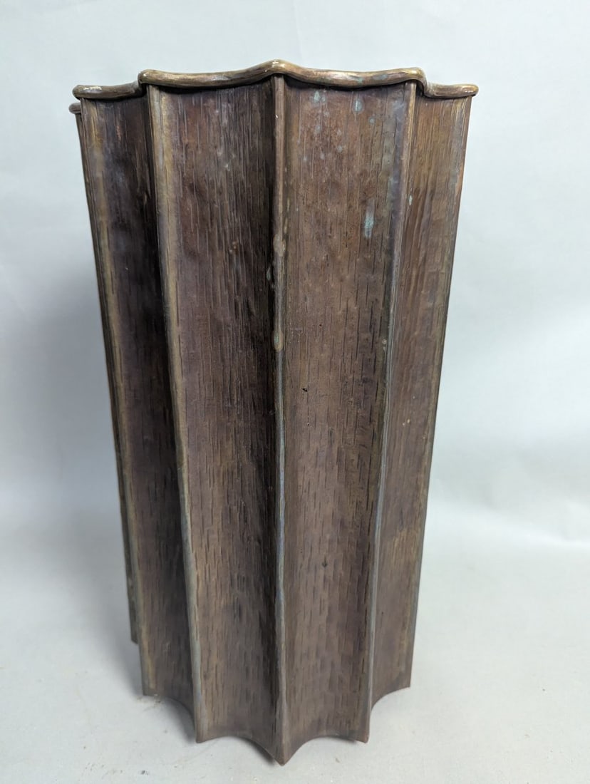 Exquisite WMF Arts and Crafts Copper Umbrella Stand with Unique Patina - 3