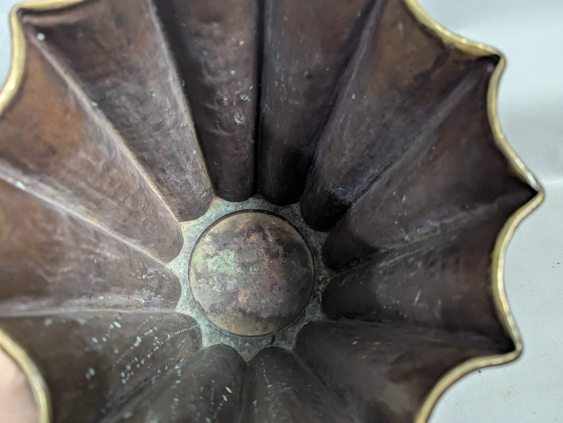 Exquisite WMF Arts and Crafts Copper Umbrella Stand with Unique Patina - 5