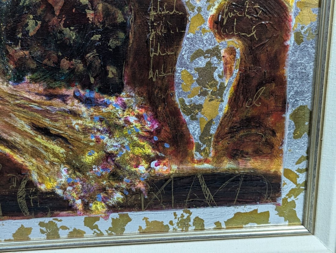 Roy Fairchild Fleurs Rouge II Limited Edition Embellished Serigraph Art - 10