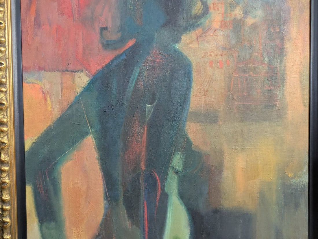 Pair of Original Abstract MCM Artworks by Lillian Banish - 10