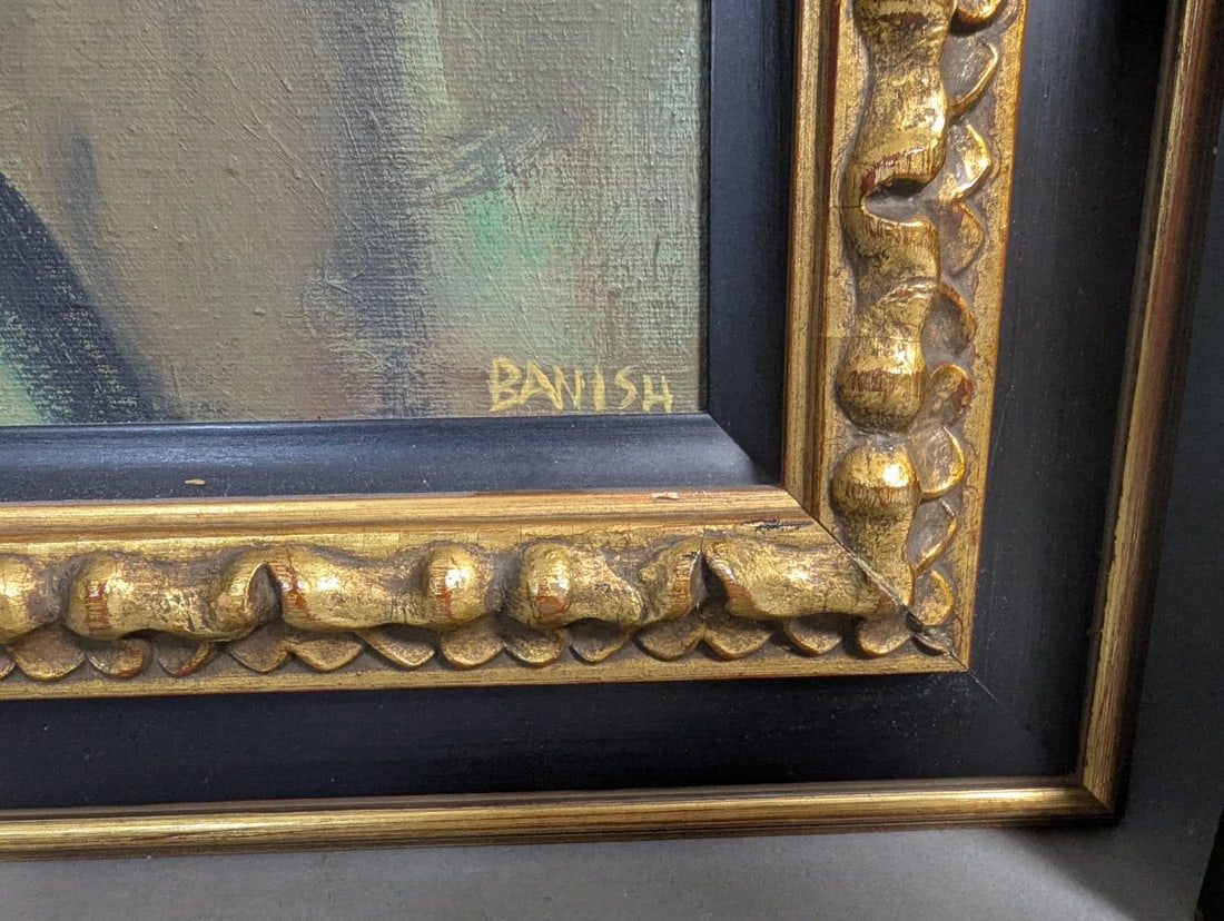 Pair of Original Abstract MCM Artworks by Lillian Banish - 13