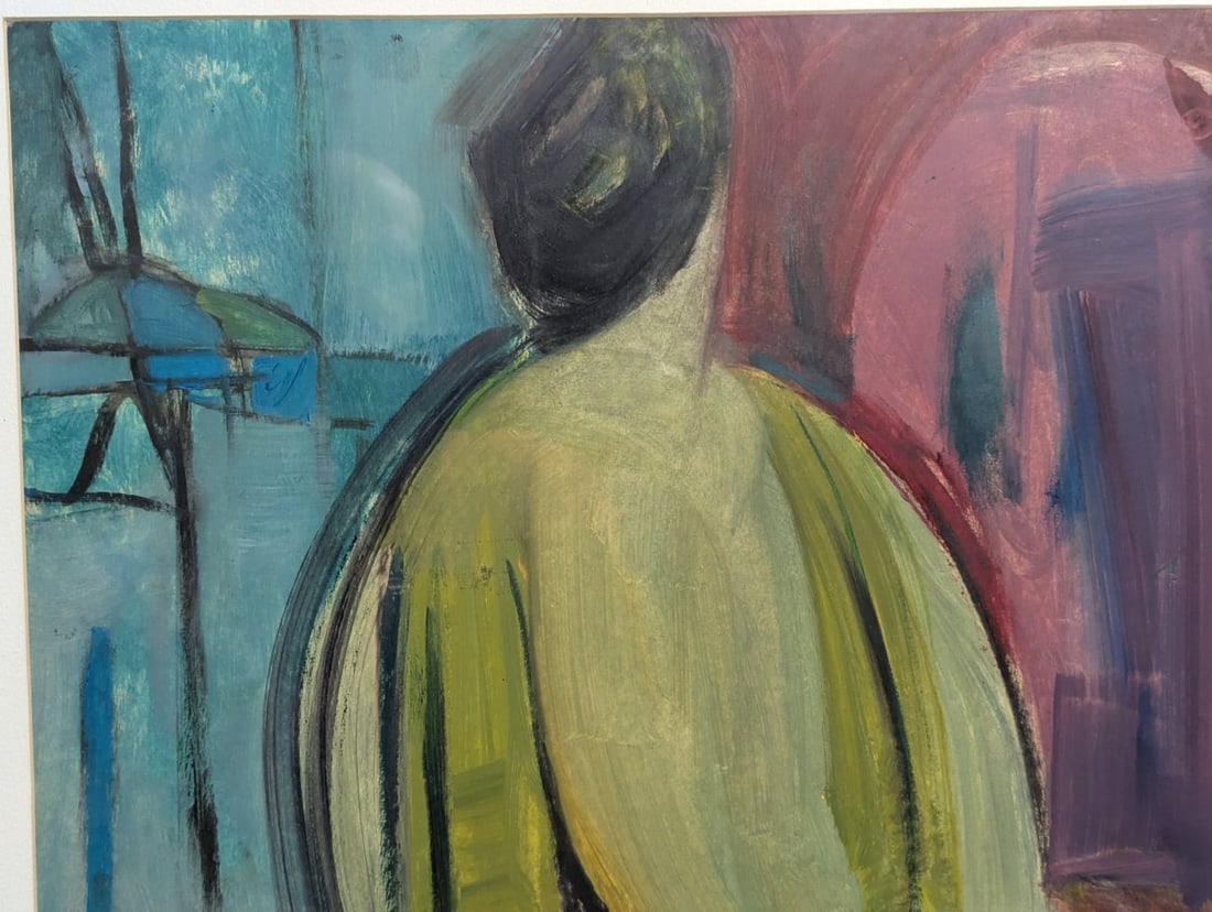 Pair of Original Abstract MCM Artworks by Lillian Banish - 2