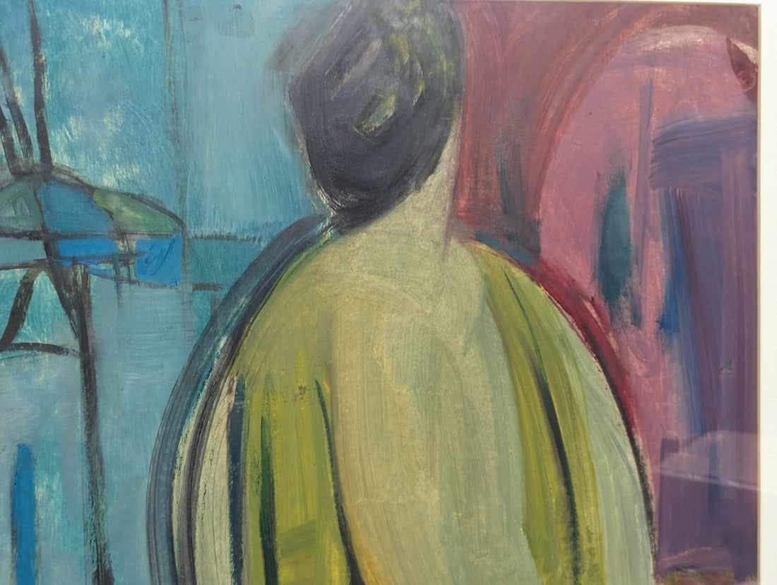 Pair of Original Abstract MCM Artworks by Lillian Banish - 4