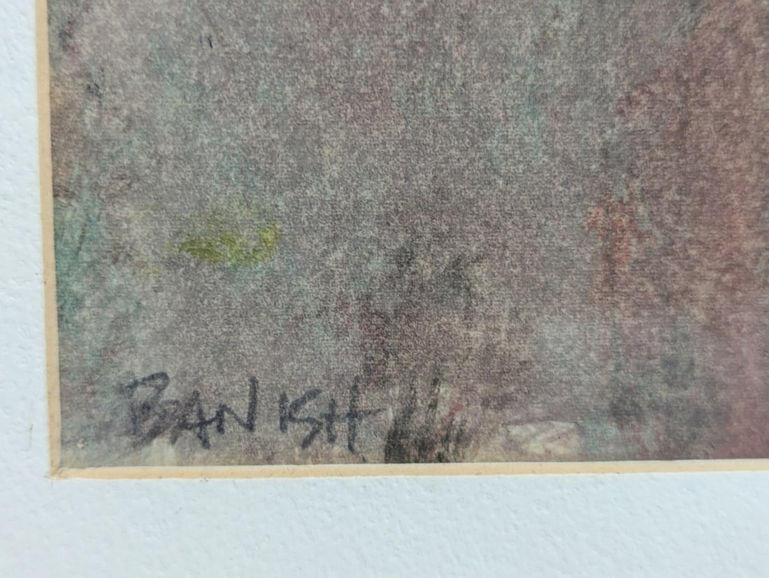 Pair of Original Abstract MCM Artworks by Lillian Banish - 7