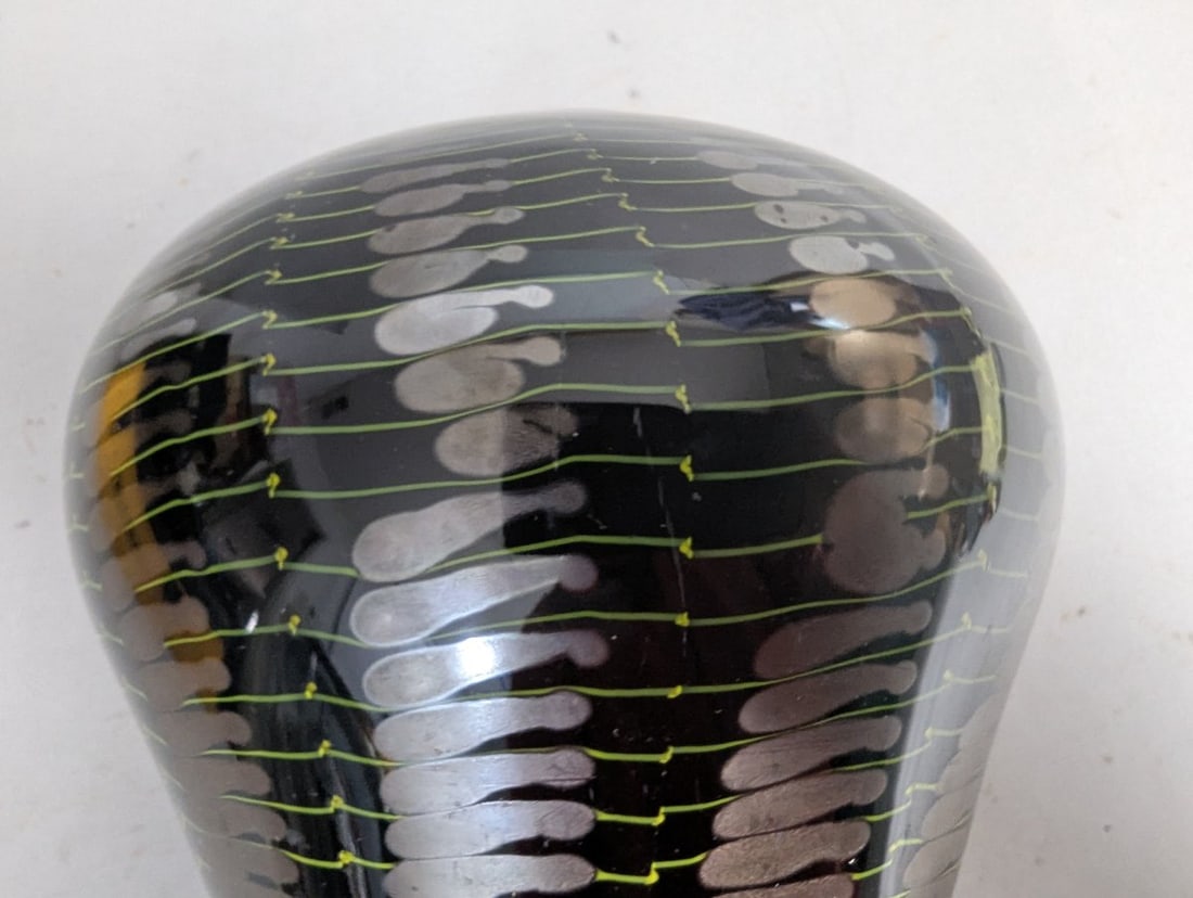 Unique Hand Blown Art Glass Vase Modern Design Collectible Decor - 6