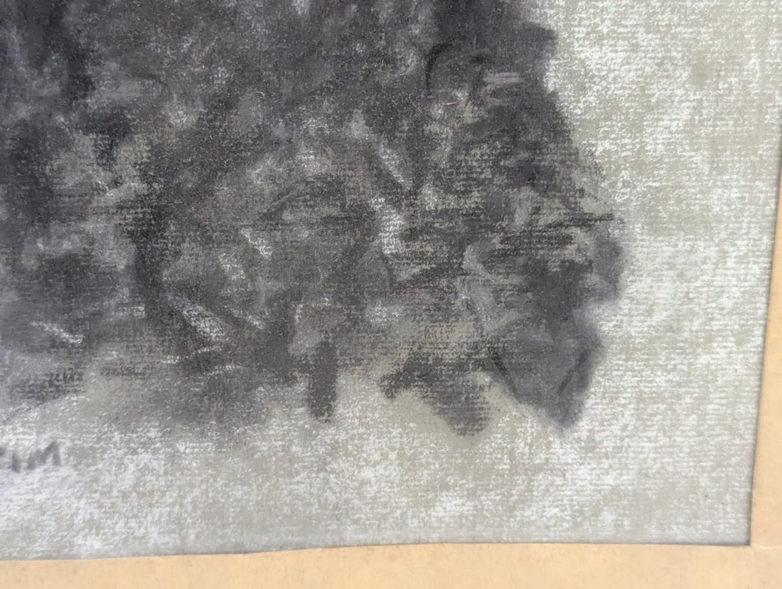 Charming Pastel Portrait of a Poodle Signed by N. Oppenheim 1965 - 8