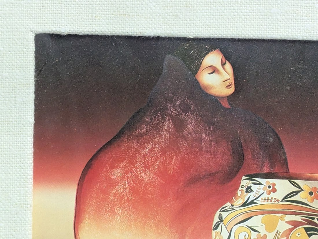 Framed RC Gorman Zia Jar Native American Art Print - 3