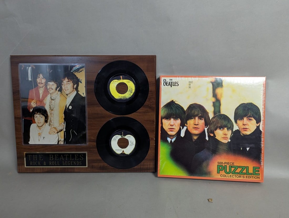 The Beatles Rock & Roll Legends Plaque and Beatles for Sale Puzzle Set: **Important** Please read below description on how to avoid high shipping costs. Celebrate your love for The Beatles with this stunning collection! This set includes a beautifully crafted commemorativ