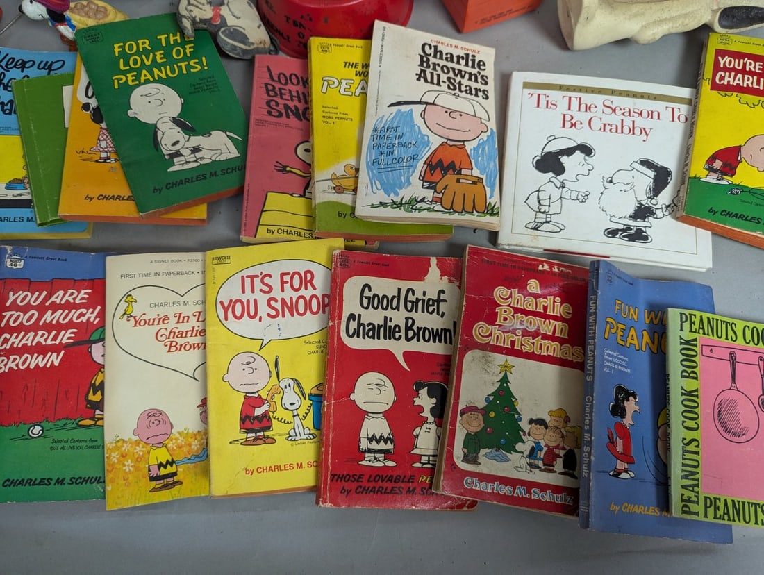 Huge Peanuts Memorabilia Collection Vintage Toys Figurines Books - 4