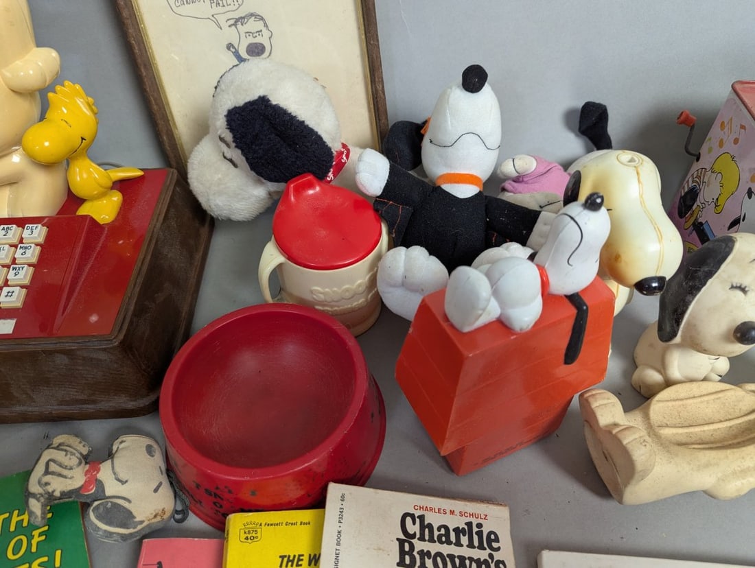 Huge Peanuts Memorabilia Collection Vintage Toys Figurines Books - 8