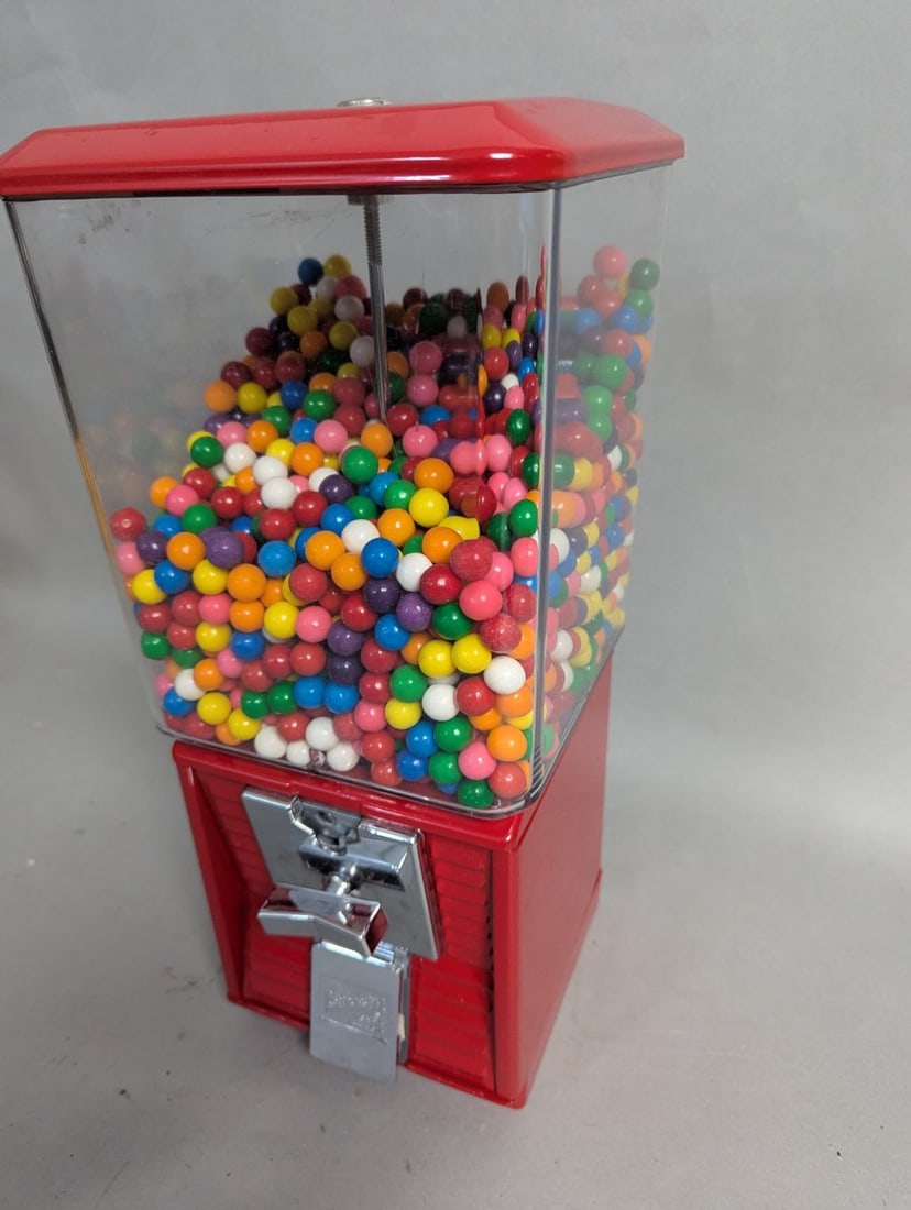Vintage Northwestern Gumball Machine Classic Model 60 Red Dispenser - 3