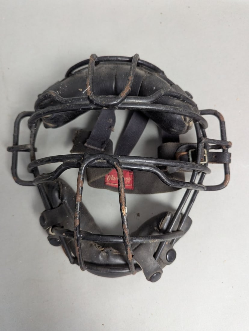 Vintage Set of Baseball Catcher's Masks with Rawlings Brand and Wear - 6
