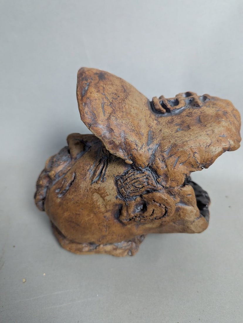 San Francisco Baseball Player Terra Cotta Sculpture Bust Unique Art Piece - 4