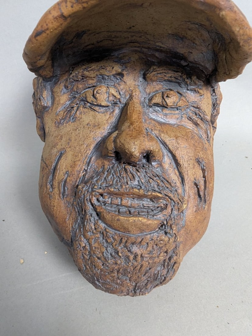 San Francisco Baseball Player Terra Cotta Sculpture Bust Unique Art Piece - 5