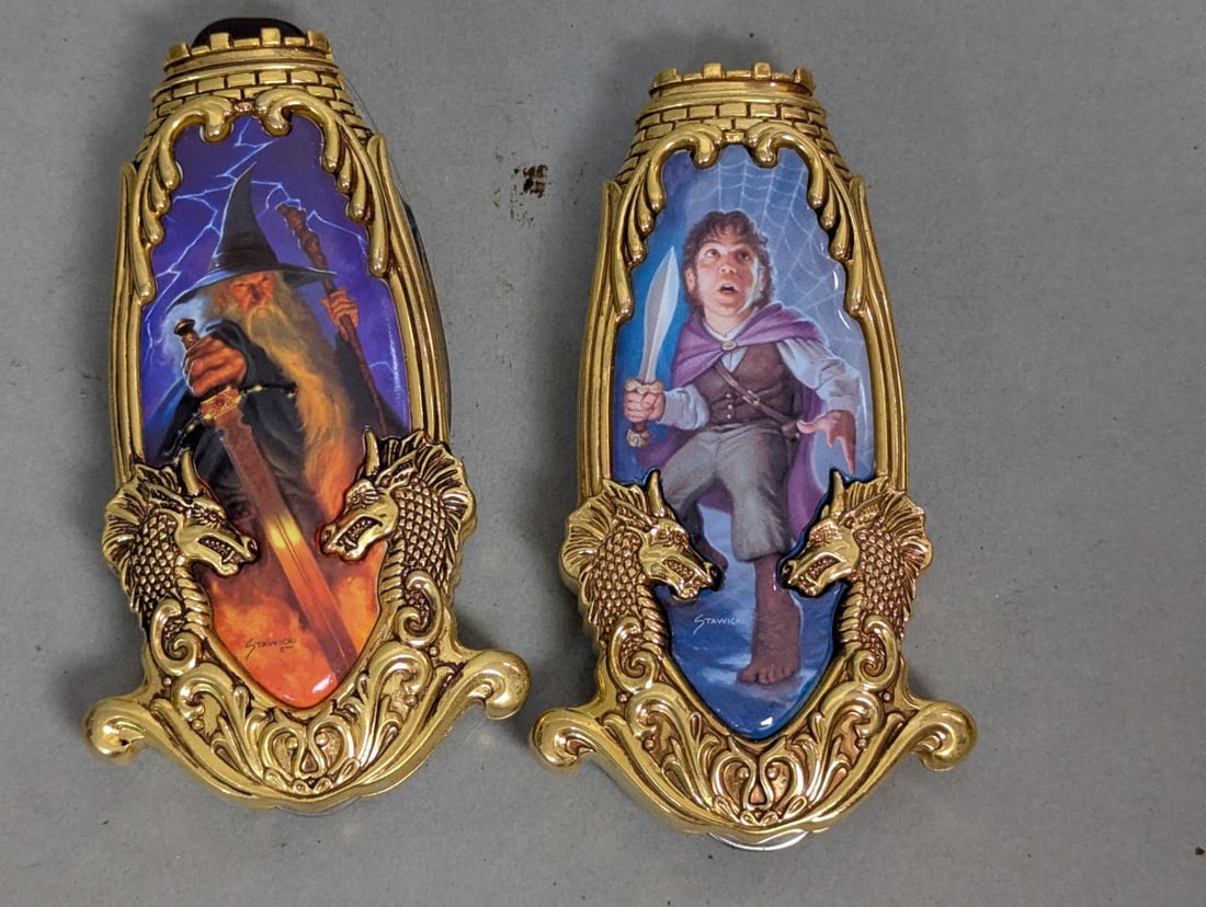 Franklin Mint Frodo and Gandalf Collector Knives Set - 7