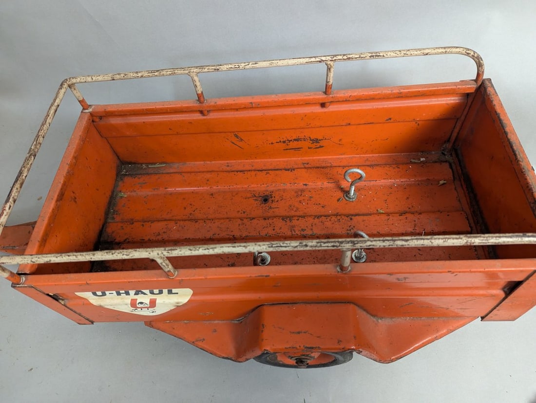 Vintage U-Haul Pressed Steel Pedal Car Trailer - 2
