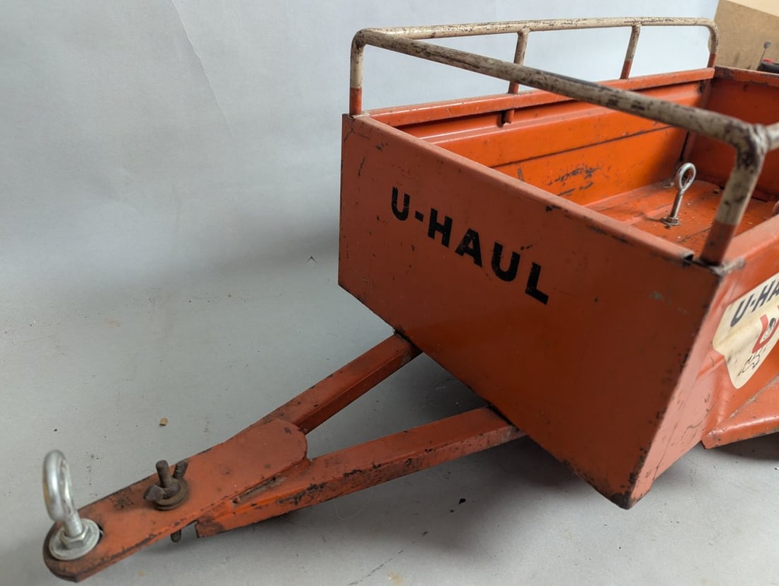 Vintage U-Haul Pressed Steel Pedal Car Trailer - 3